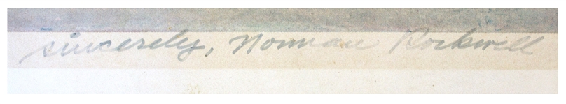 Norman Rockwell Signed Print of His Beloved Piece ''Stockbridge Main Street at Christmas''